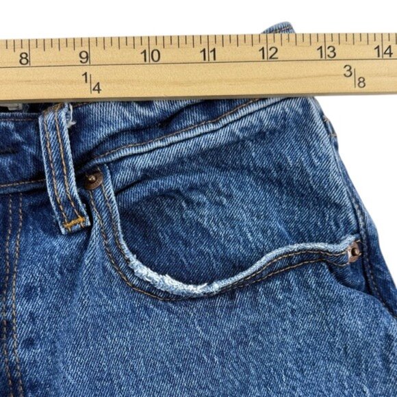 Abercrombie & Fitch The 90’s Relaxed Jeans Women’s Size 26 High Rise Raw Hem - Picture 4 of 10